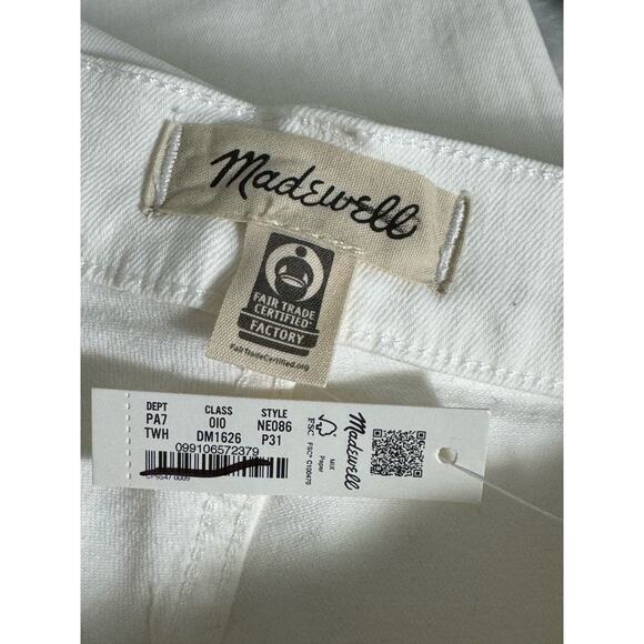 NWT Madewell The Petite Perfect Vintage Wide-Leg Crop Jean in Tile White Sz 31P - Picture 13 of 13